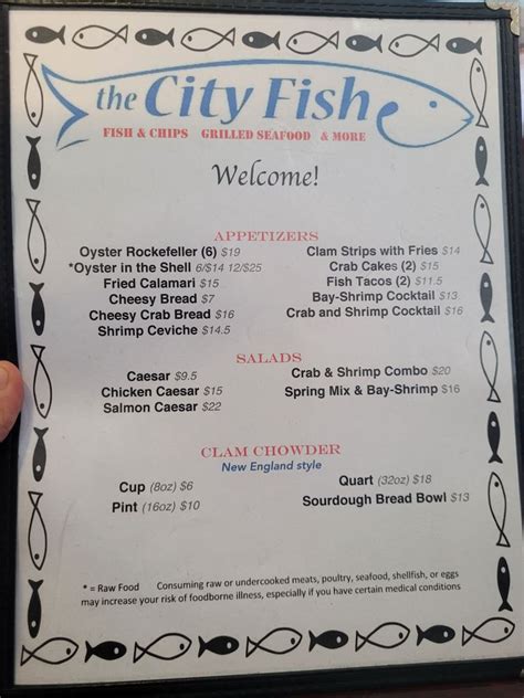 gamefish restaurant|the city fish menu.